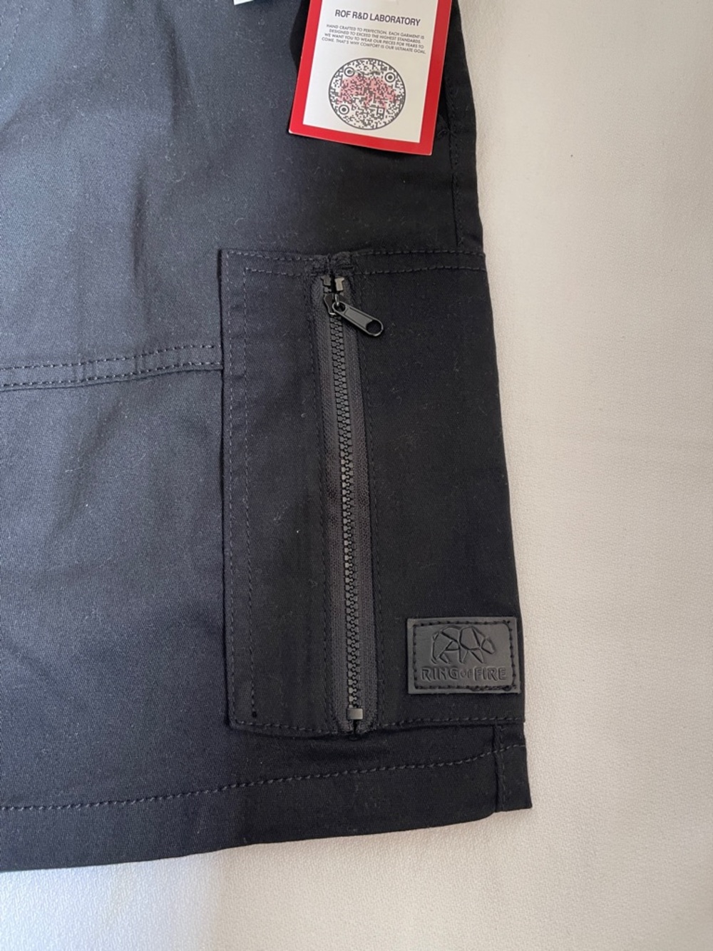 Ring of Fire Big Boys Black ADINO Cargo Shorts Brand New With Tags. - Picture 4 of 13